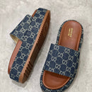 Gucci denim platform shoes