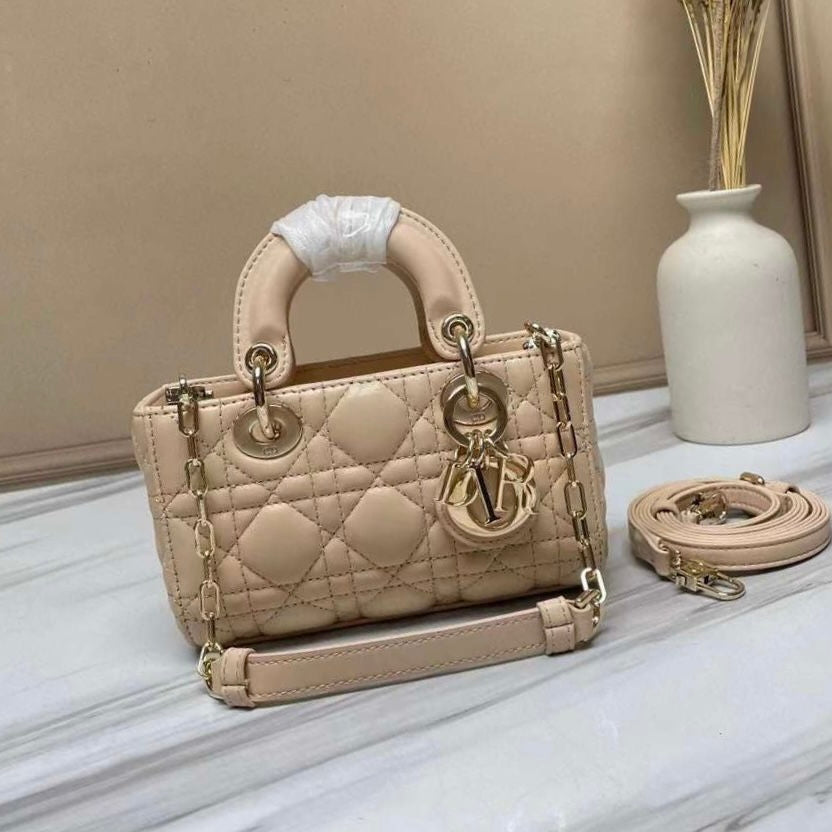Dior Lady D-JOY Latte Cannage Lambskin Micro Bag