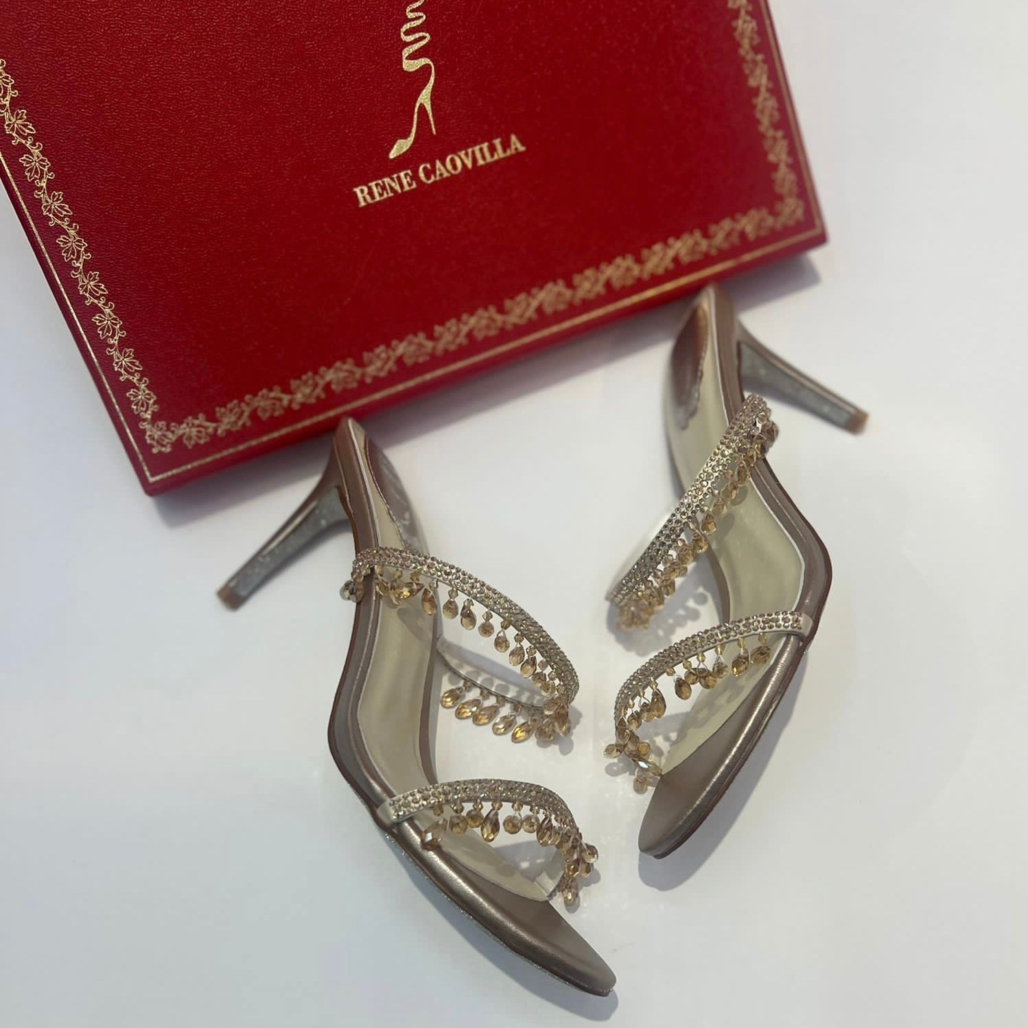 René Caovilla Crystal Drop Shoes