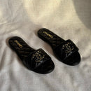 Chanel Quilted Leather Shoes with Chain CC Logo