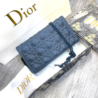 Lady Dior pouch Cannage Calfskin Diamond Motif Bag