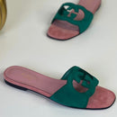 Gucci Interlocking G Suede Slide Shoes