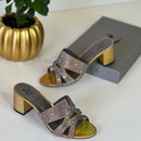 Gina London Mid-Heel Crystal Shoes