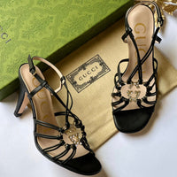 Gucci Interlocking G Embellished Strappy Shoes