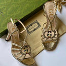 Gucci Interlocking G Embellished Strappy Shoes