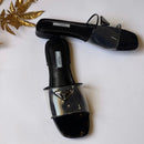 Prada Rubber Logo Slide Shoes