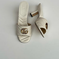 Gucci leather Marmont block shoes