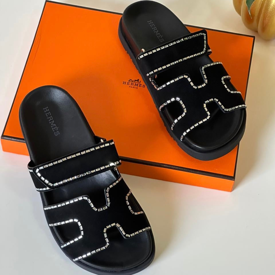 Hermès Chypre Shoes with Crystals
