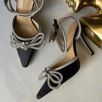 Mach & Mach Double Bow Satin Shoes