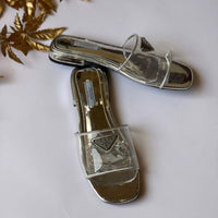 Prada Rubber Logo Slide Shoes