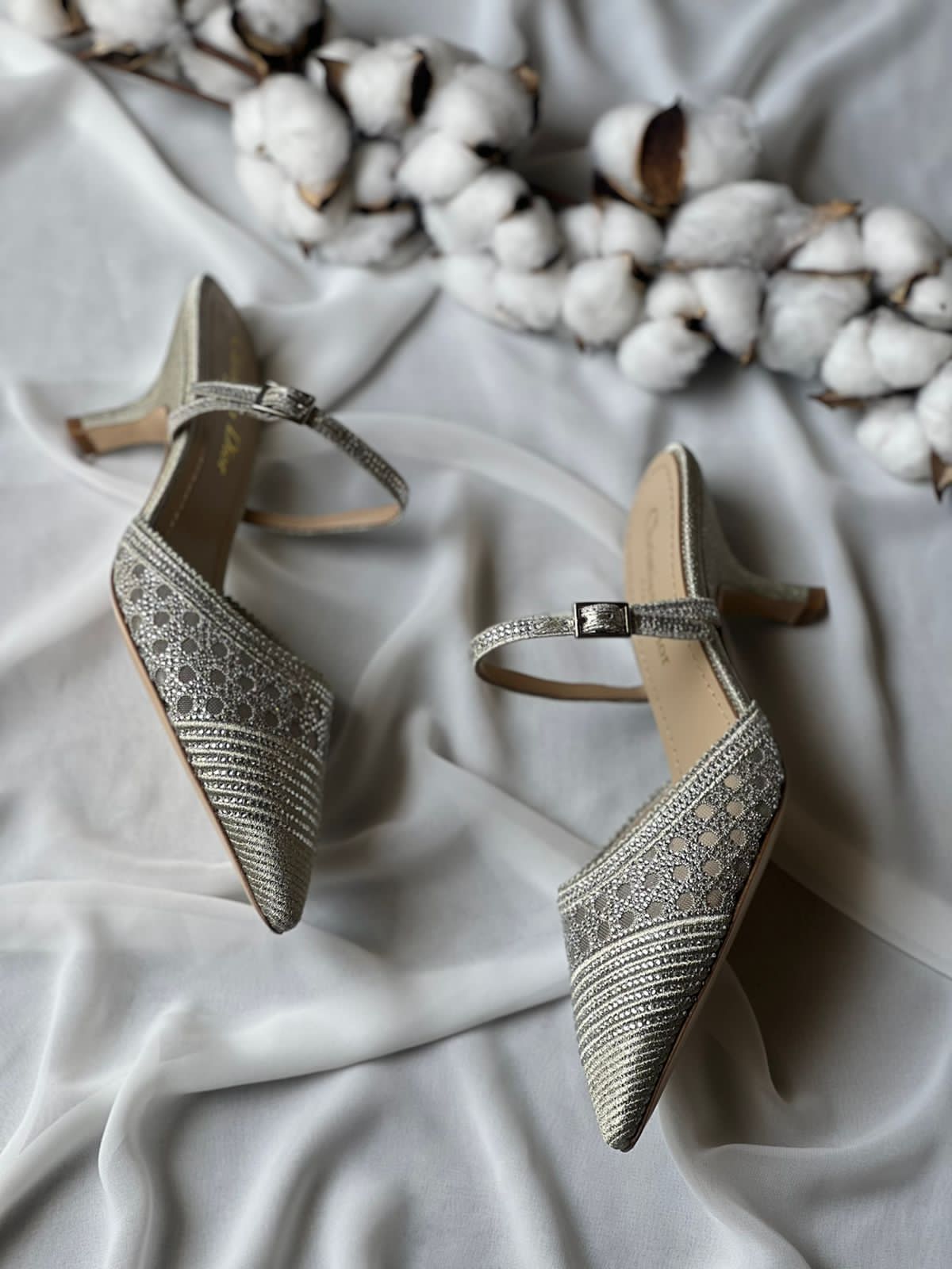 Dior D-Joy Slingback Kitten Shoes