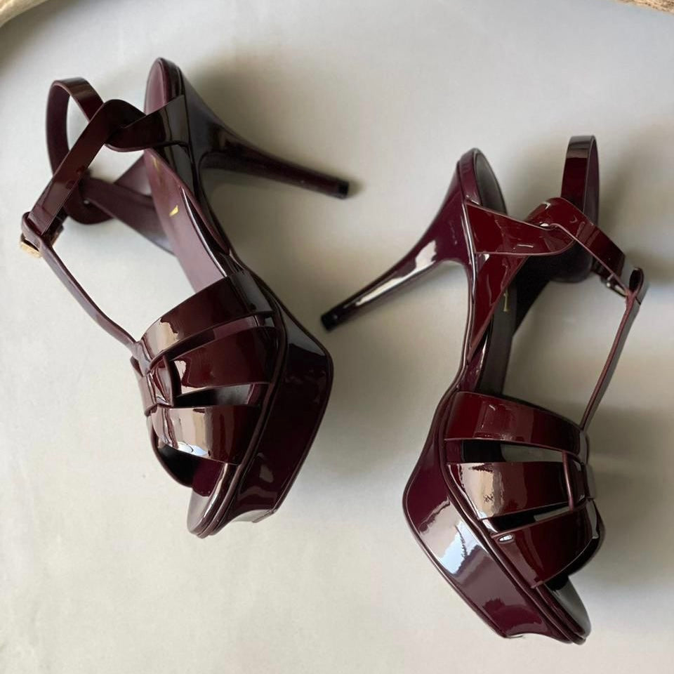 YSL Tribute Platform Shoes in Patent Leather