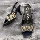 Gucci GG Canvas Slingback Sandals