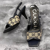 Gucci GG Canvas Slingback Sandals