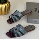 Gina London Crystal Slide Shoes