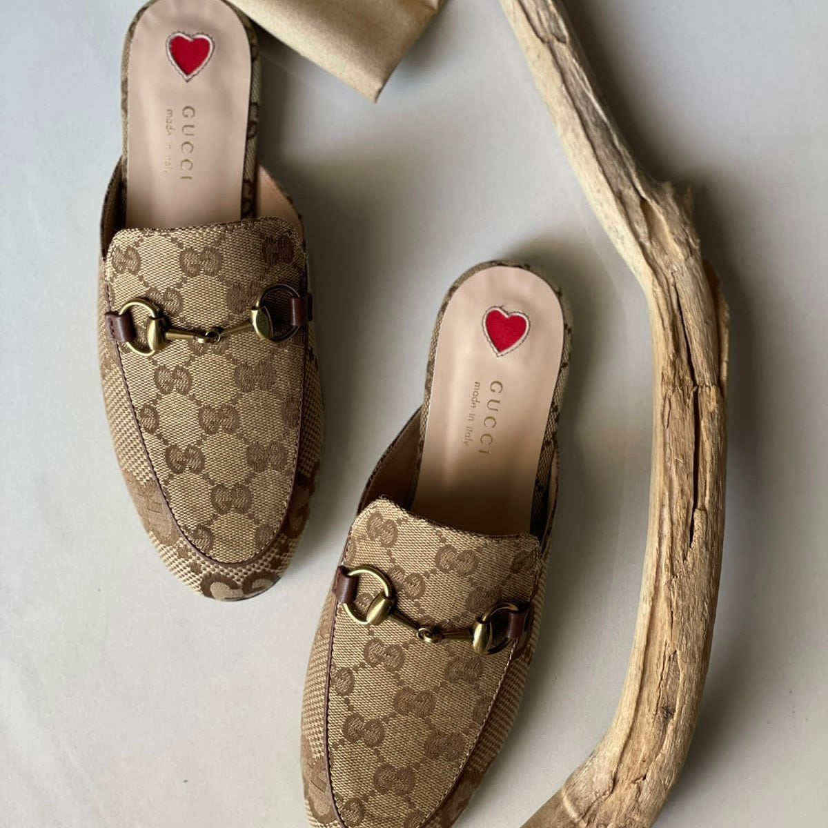 Gucci Princetown GG Canvas Shoes