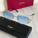 Cartier CT0030S Santos de Cartier Rimless Sunglasses