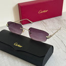 Cartier CT0282S Rectangular Rimless Sunglasses