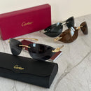 Cartier C Décor Cat-Eye Rimless Sunglasses