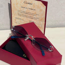 Cartier Giverny Rimless Oval Sunglasses