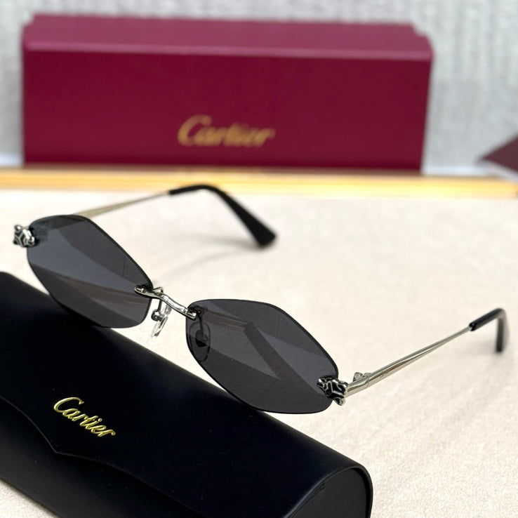 Cartier CT0190S Rimless Panther Sunglasses