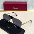 Cartier Vendôme Pilot Sunglasses – Leather Top Bar Edition