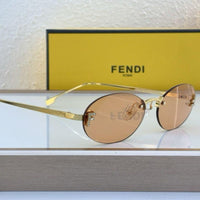 Fendi FE40090U Oval Rimless Sunglasses