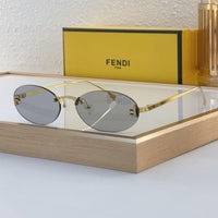 Fendi FE40090U Oval Rimless Sunglasses