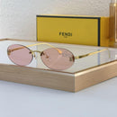 Fendi FE40090U Oval Rimless Sunglasses
