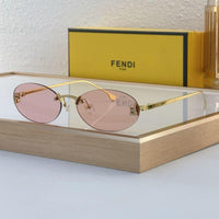 Fendi FE40090U Oval Rimless Sunglasses