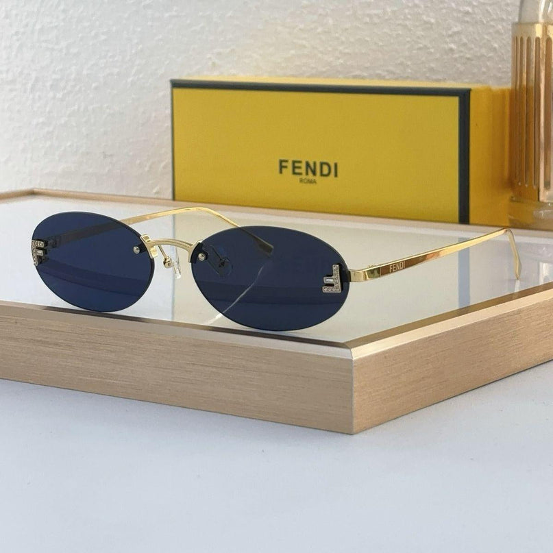 Fendi FE40090U Oval Rimless Sunglasses