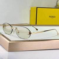 Fendi FE40109I Oval Rimless Sunglasses