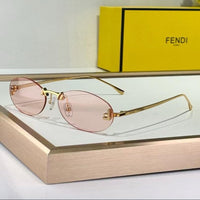 Fendi FE40109I Oval Rimless Sunglasses