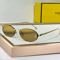 Fendi FE40109I Oval Rimless Sunglasses