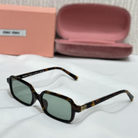 Miu Miu Slim Rectangle Frame Sunglasses
