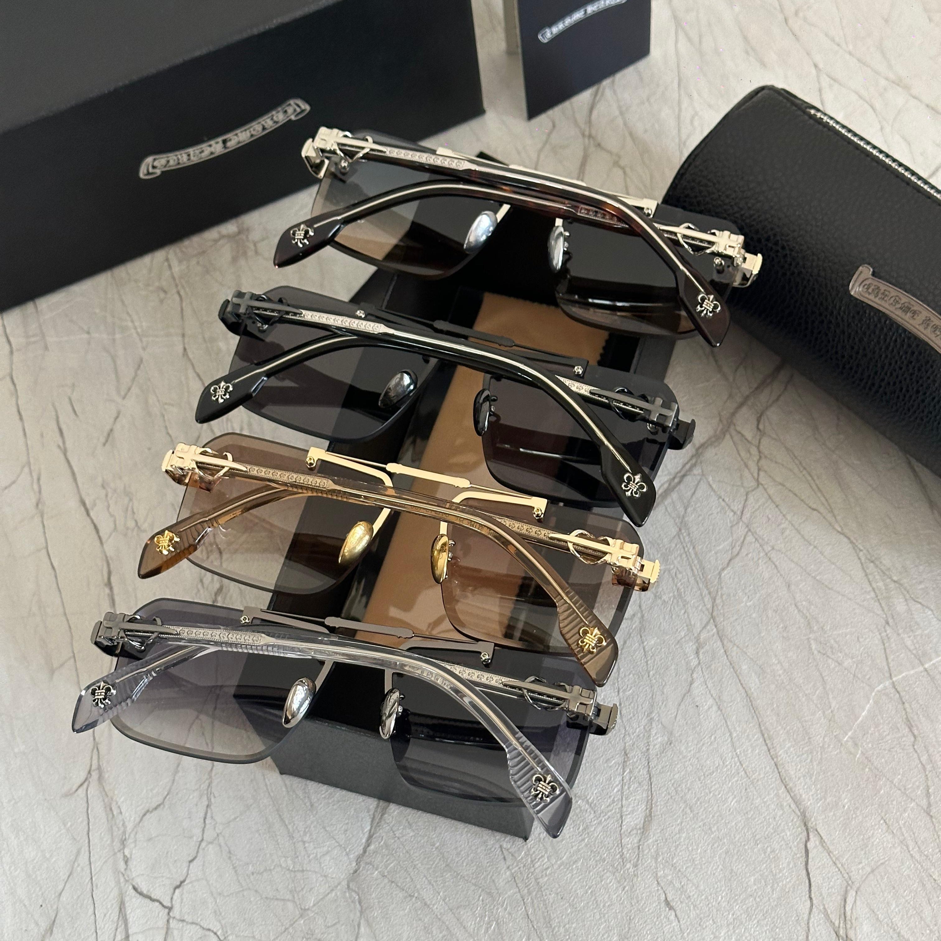 Chrome Hearts Silver Dagger Shield Sunglasses