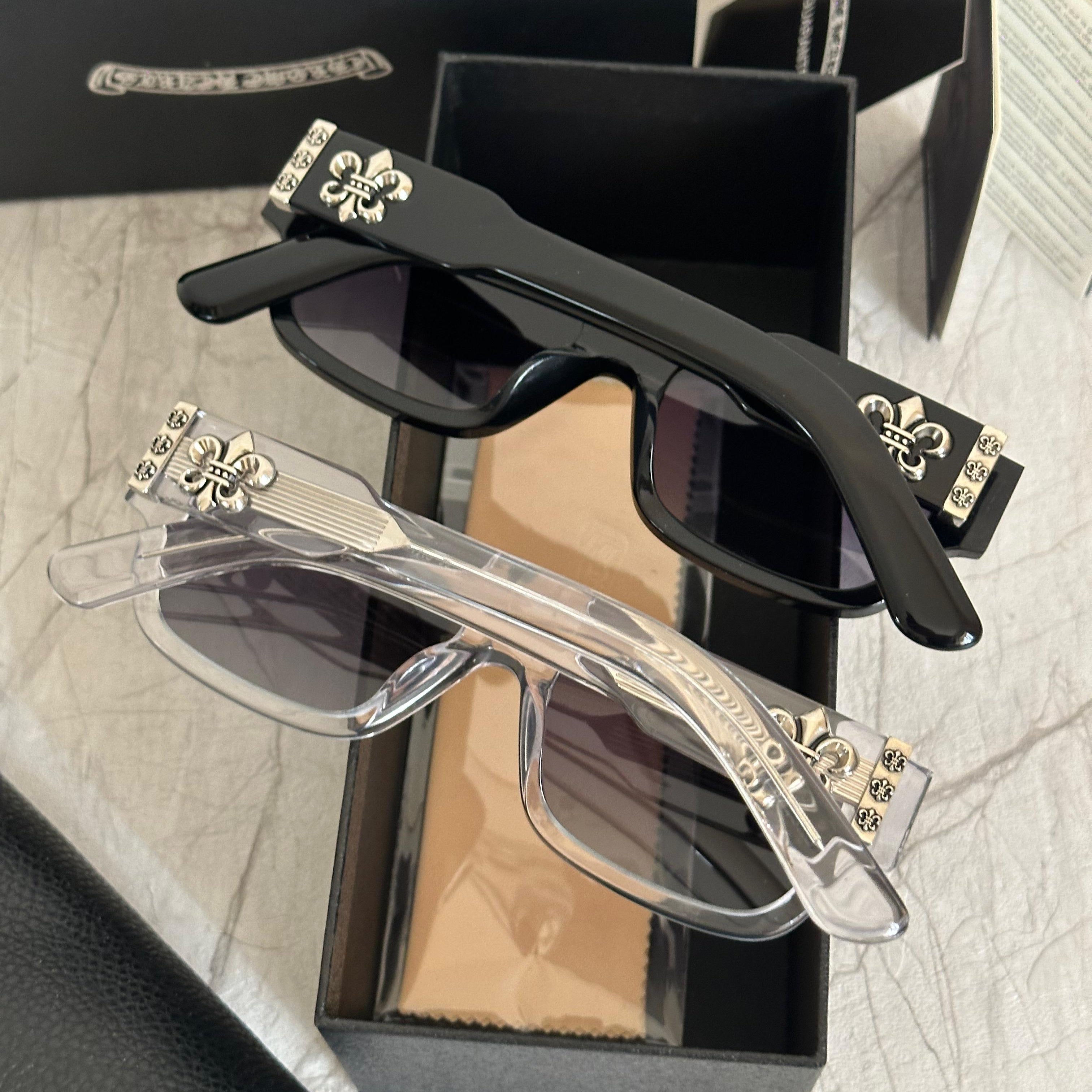 Chrome Hearts Fleur de Lys Rectangle Sunglasses