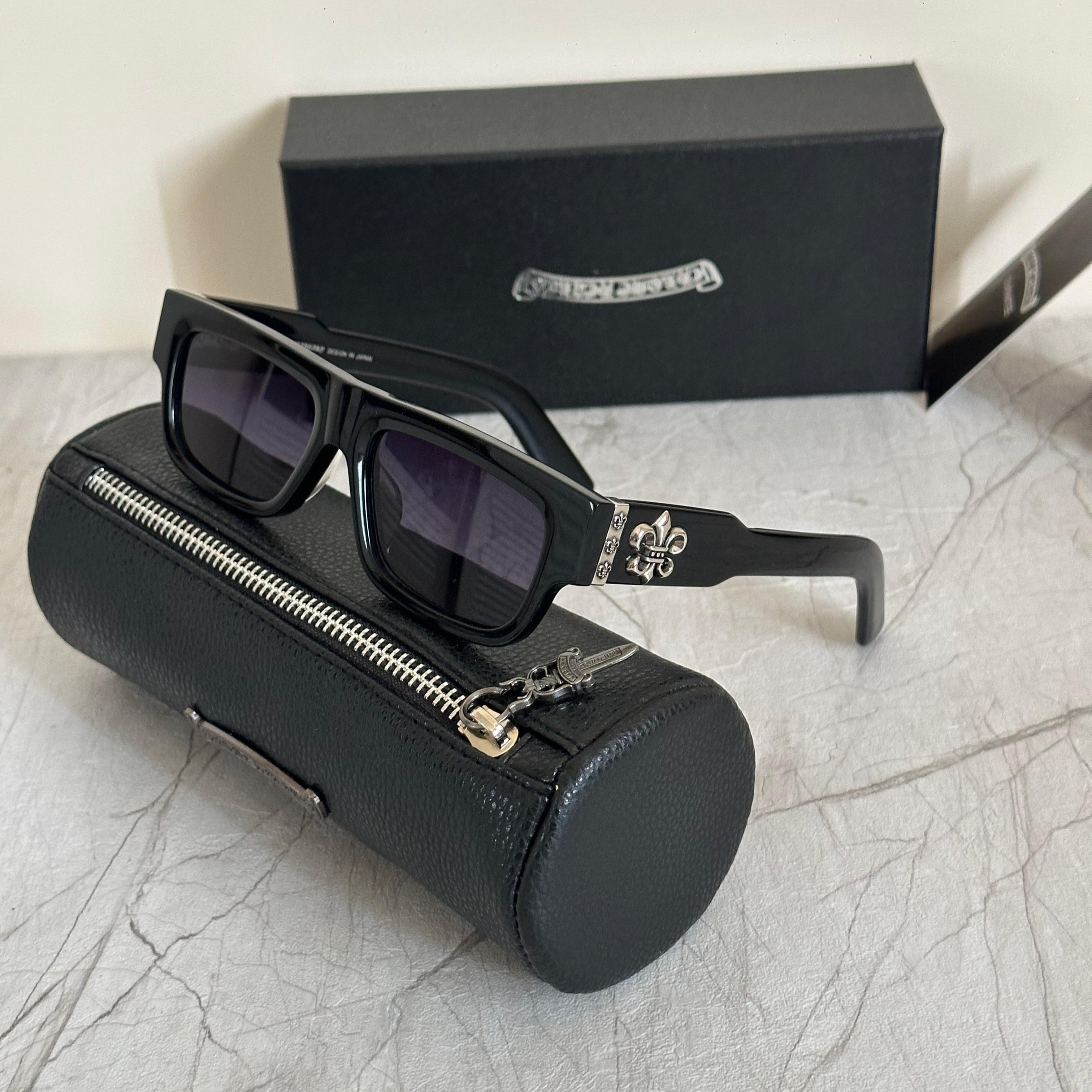 Chrome Hearts Fleur de Lys Rectangle Sunglasses