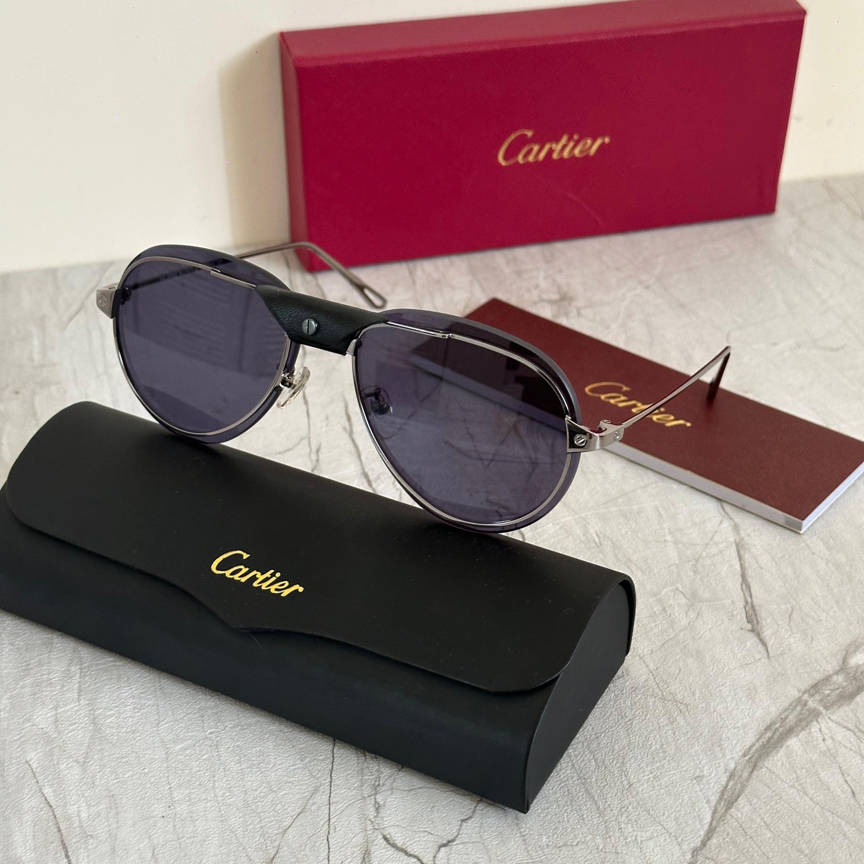 Cartier CT0046S Santos de Cartier Pilot Sunglasses
