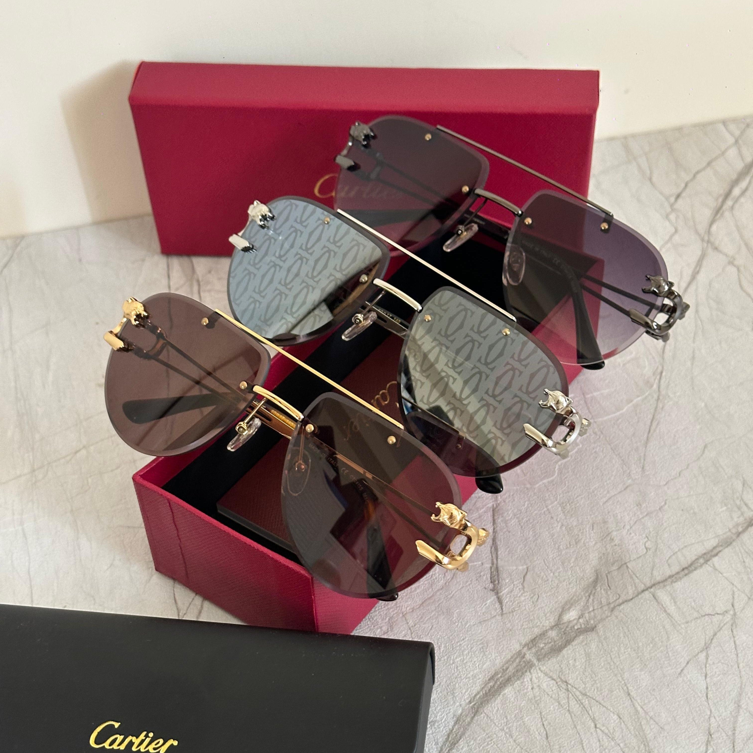 Cartier CT0368S Panthère de Cartier Shield Sunglasses