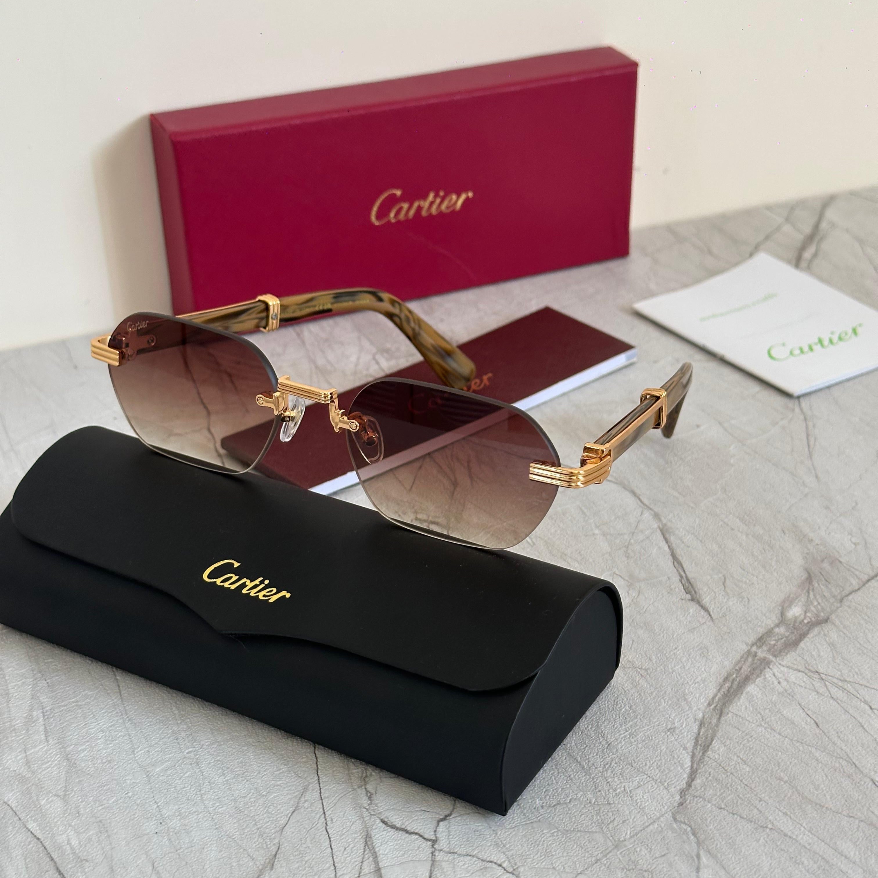 Cartier CT0422S Rimless Sunglasses