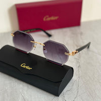 Cartier CT0362S Octagonal Rimless Sunglasses