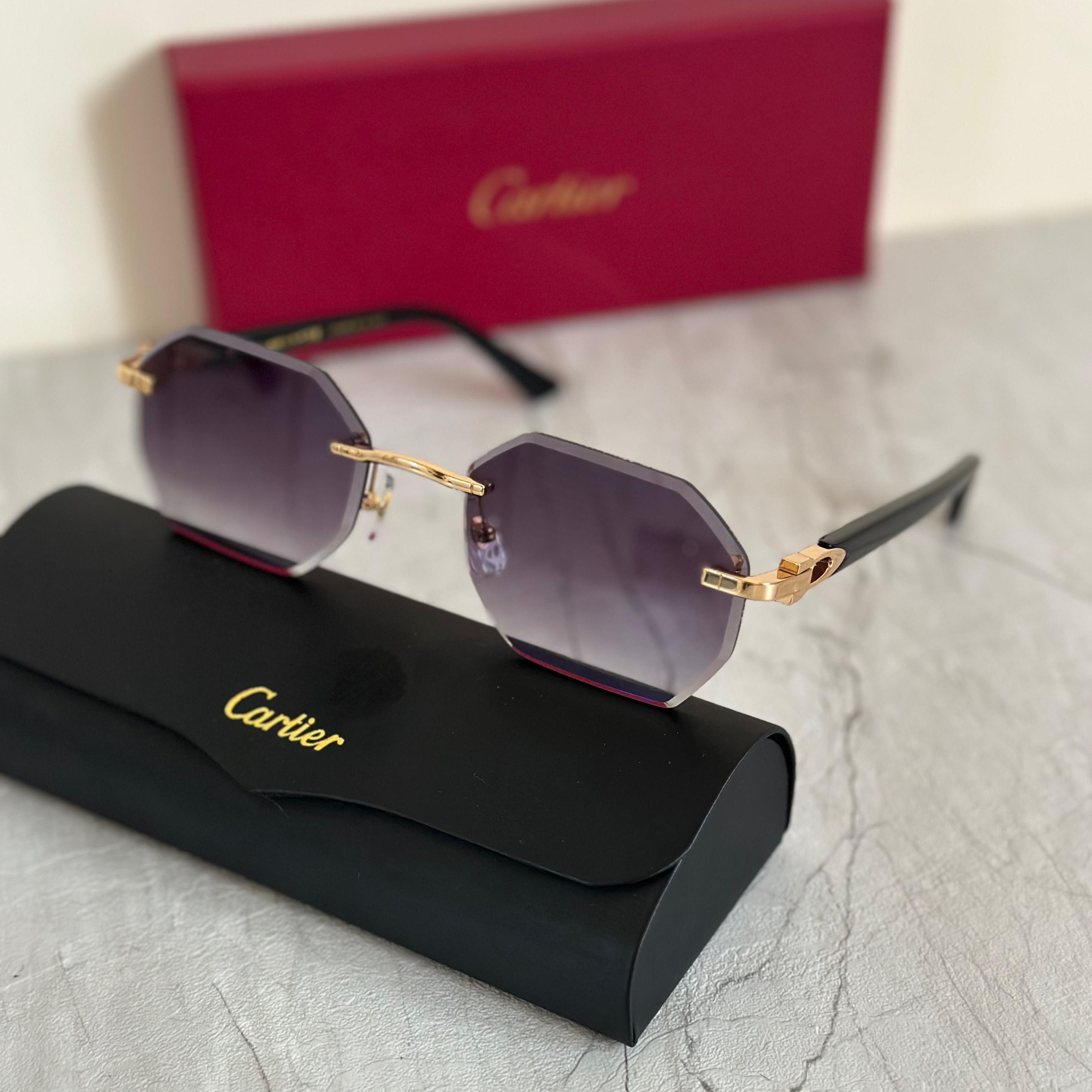 Cartier CT0362S Octagonal Rimless Sunglasses