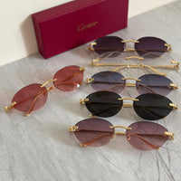 Cartier CT0362S Rimless Oval Sunglasses