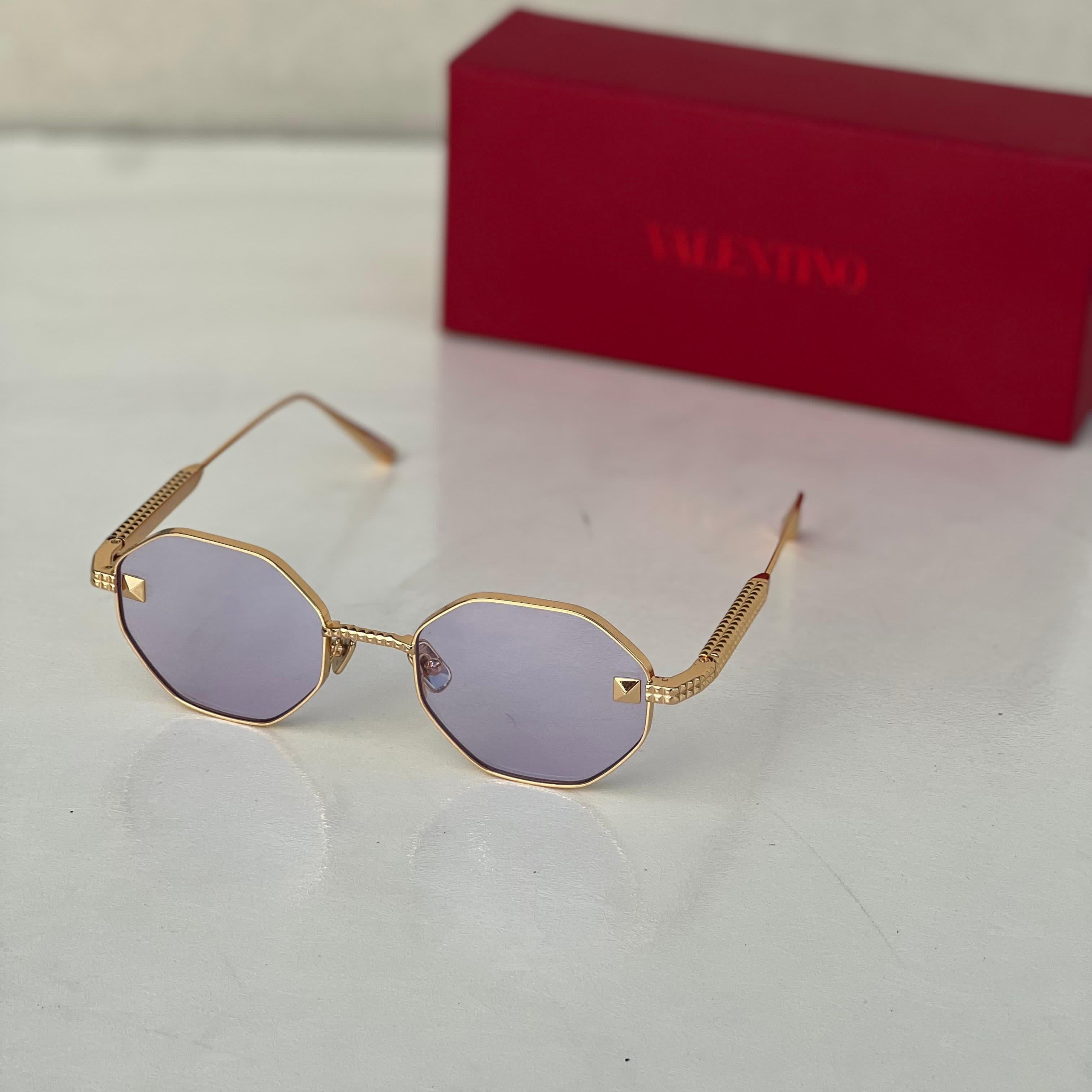 Valentino Geometric Metal Sunglasses – VA4085 Style