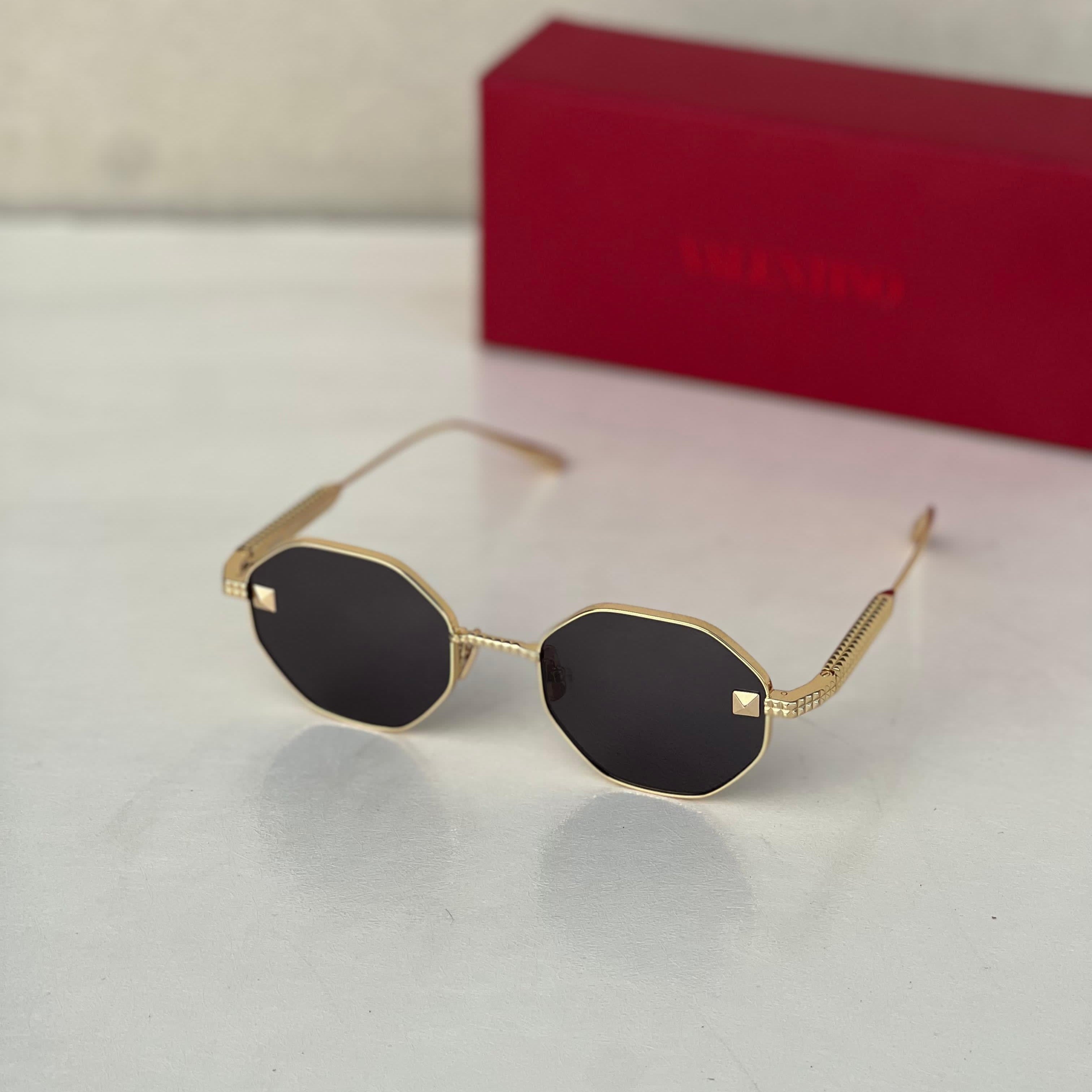 Valentino Geometric Metal Sunglasses – VA4085 Style
