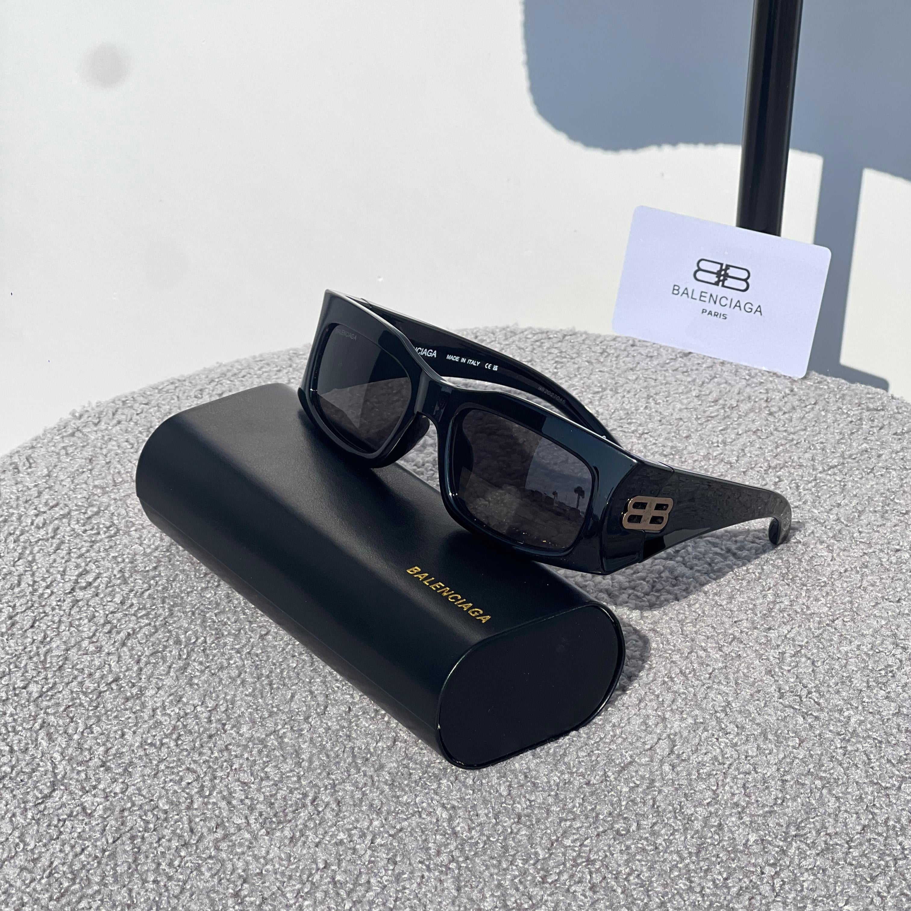 Balenciaga BB Shield Rectangle Sunglasses
