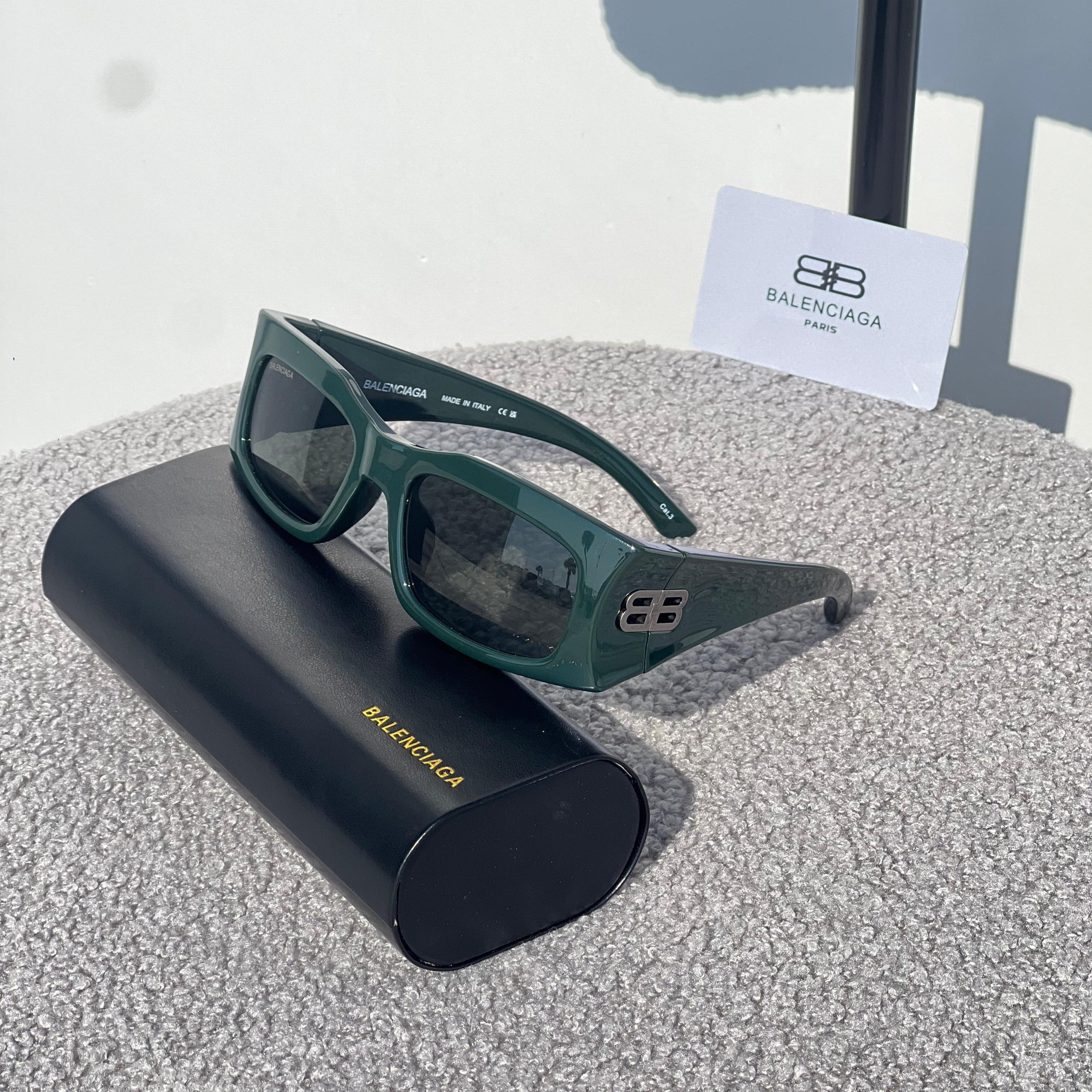 Balenciaga BB Shield Rectangle Sunglasses
