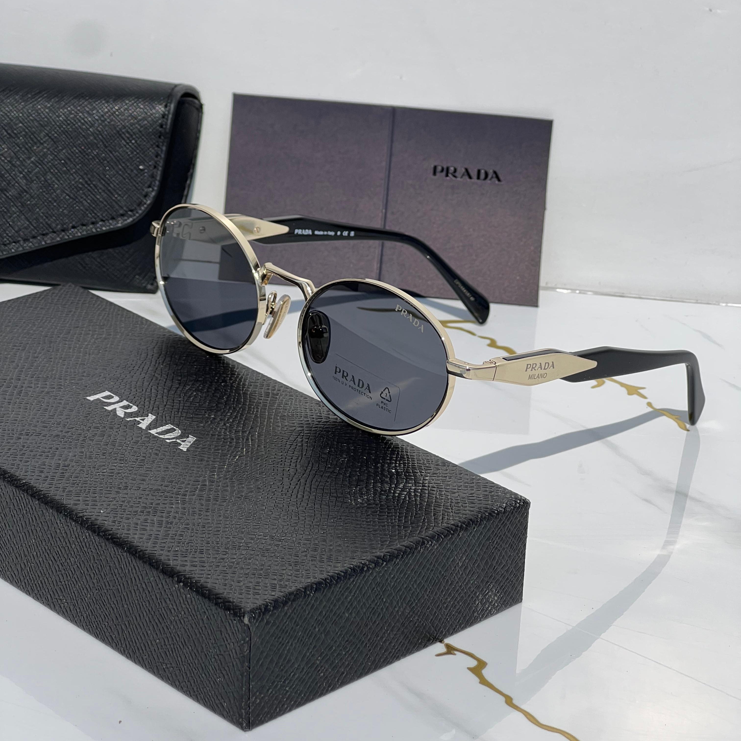 Prada Round Metal Sunglasses – PR 59XS Style