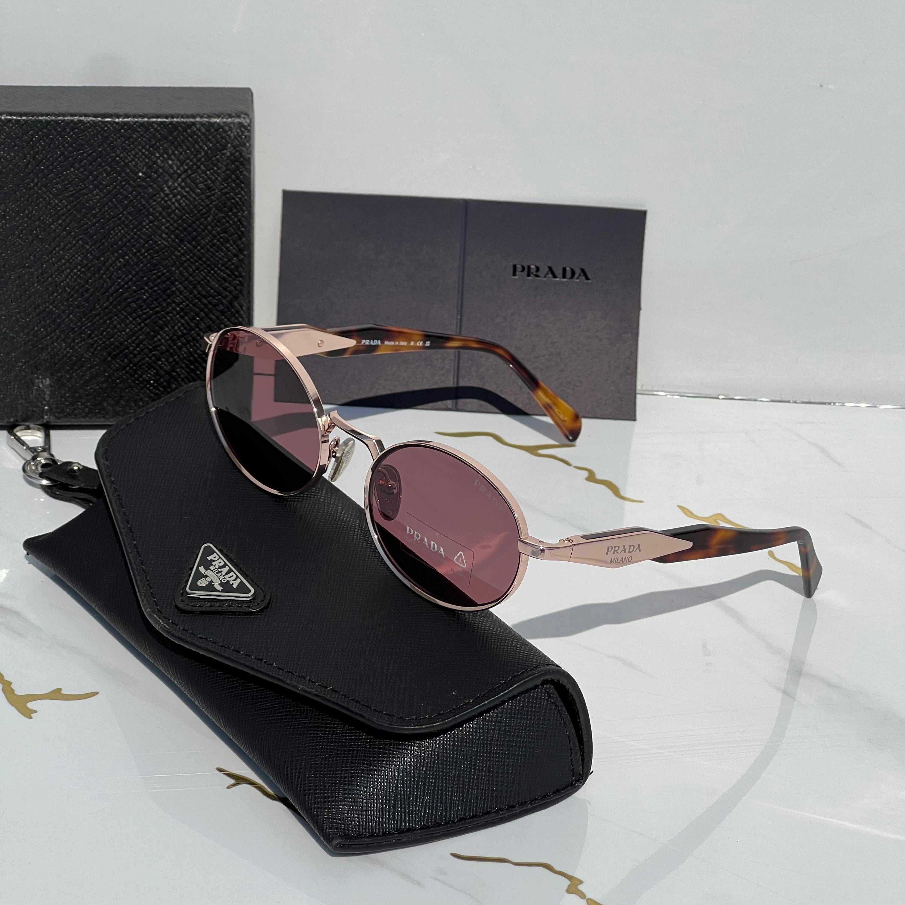 Prada Round Metal Sunglasses – PR 59XS Style